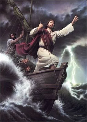 Jesús calma la tempestad 