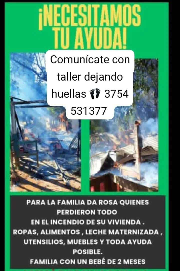 Solidaridad con las personas del incendio de Itacaruare